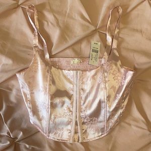silk Pacsun corset top with tag still on